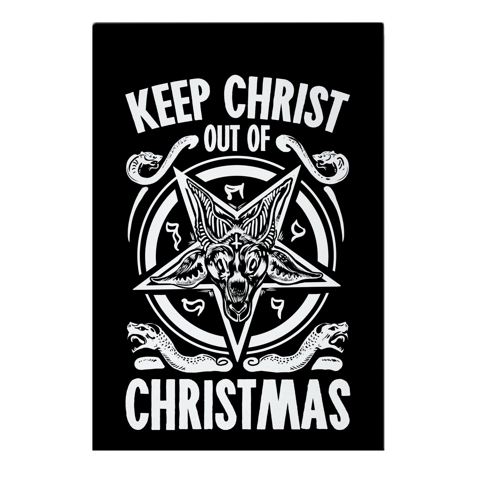 Keep Christ Out of Christmas Baphomet Garden Flag